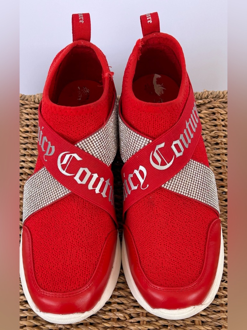 Juicy Couture Women’s Bling Eviee Red Wedge‎ Platform Sneaker Size 7.5